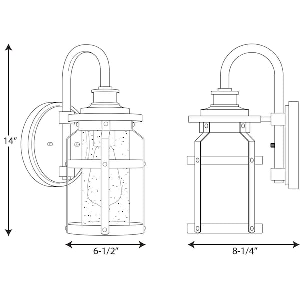 Haslett Collection One-Light Small Wall Lantern